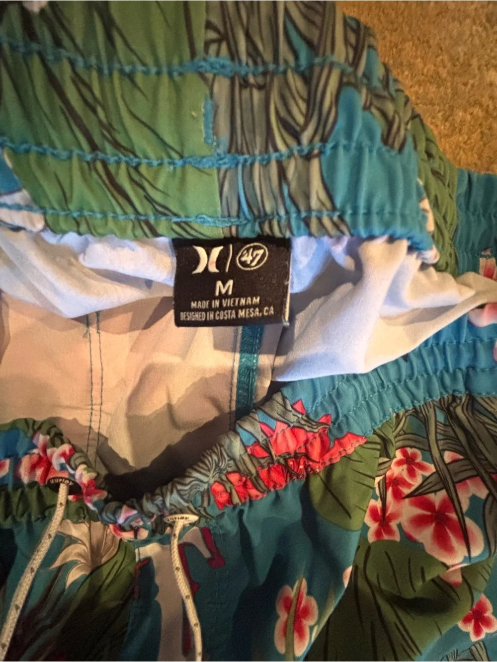 Hurley x 47 Texas Rangers Tropical Swim Trunks Men’s M